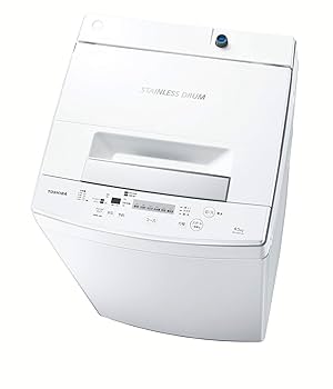 TOSHIBA 洗濯機　2019年製　AW-45M7(W) Amazon.co.jp: 東芝 4.5kg 全自動洗濯機 ピュアホワイトTOSHIBA